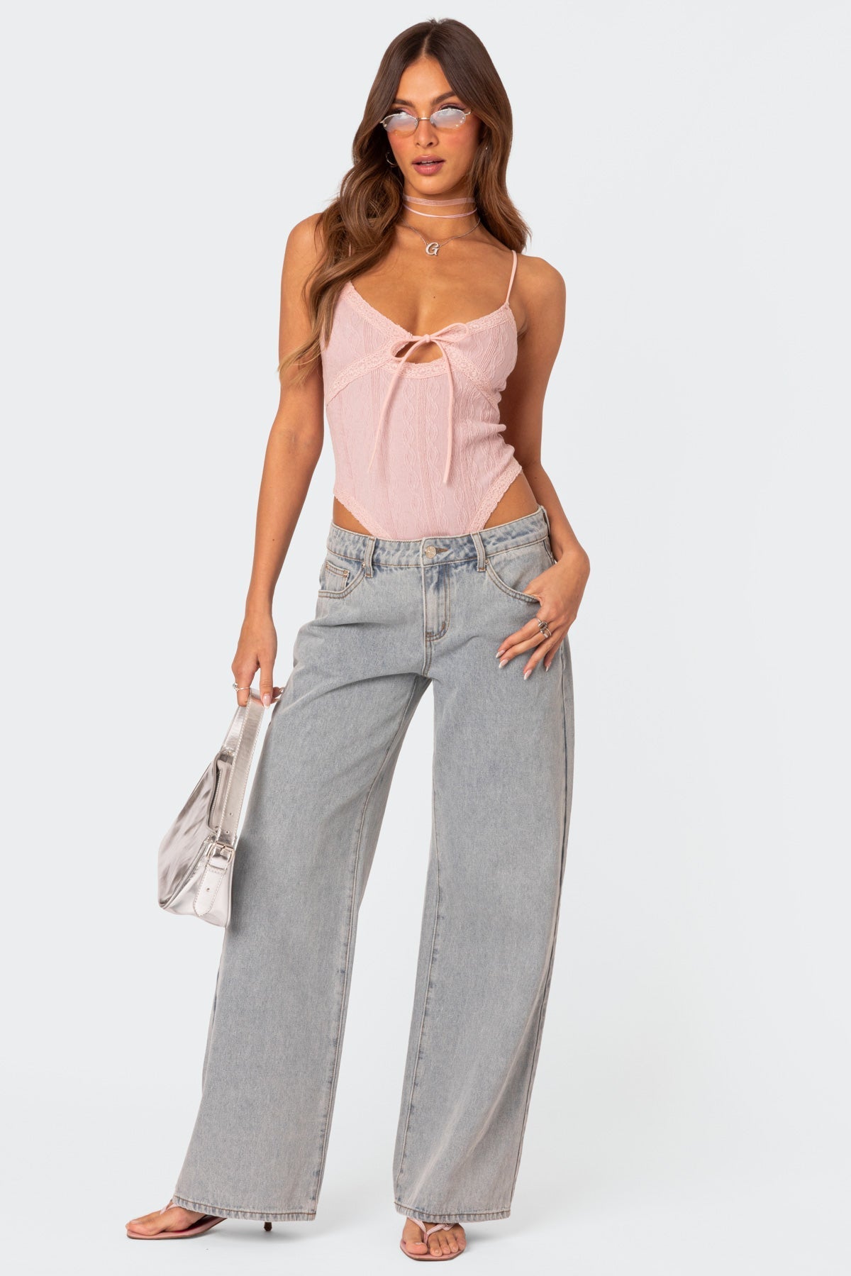 Floral Bow Jeans