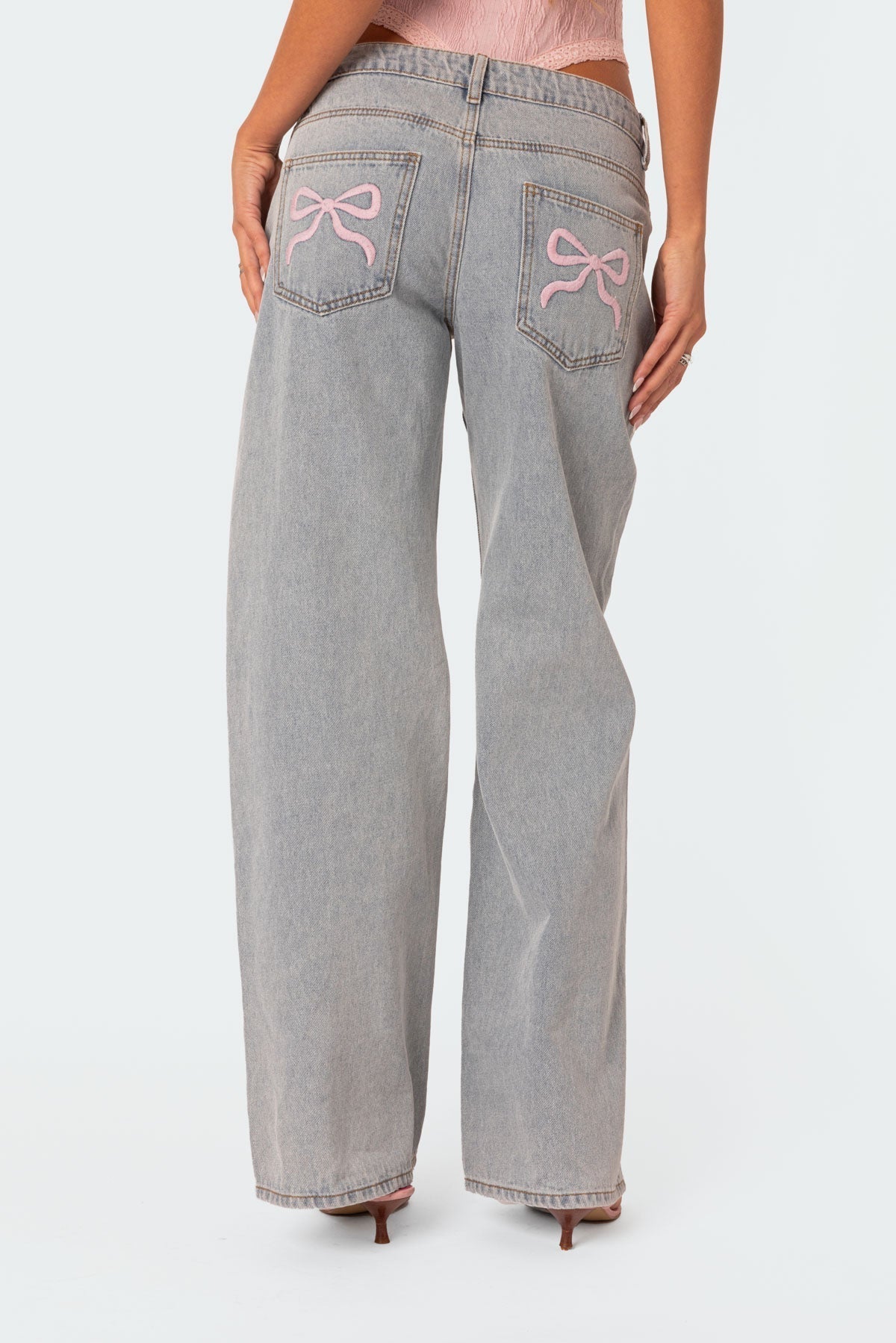 Floral Bow Jeans