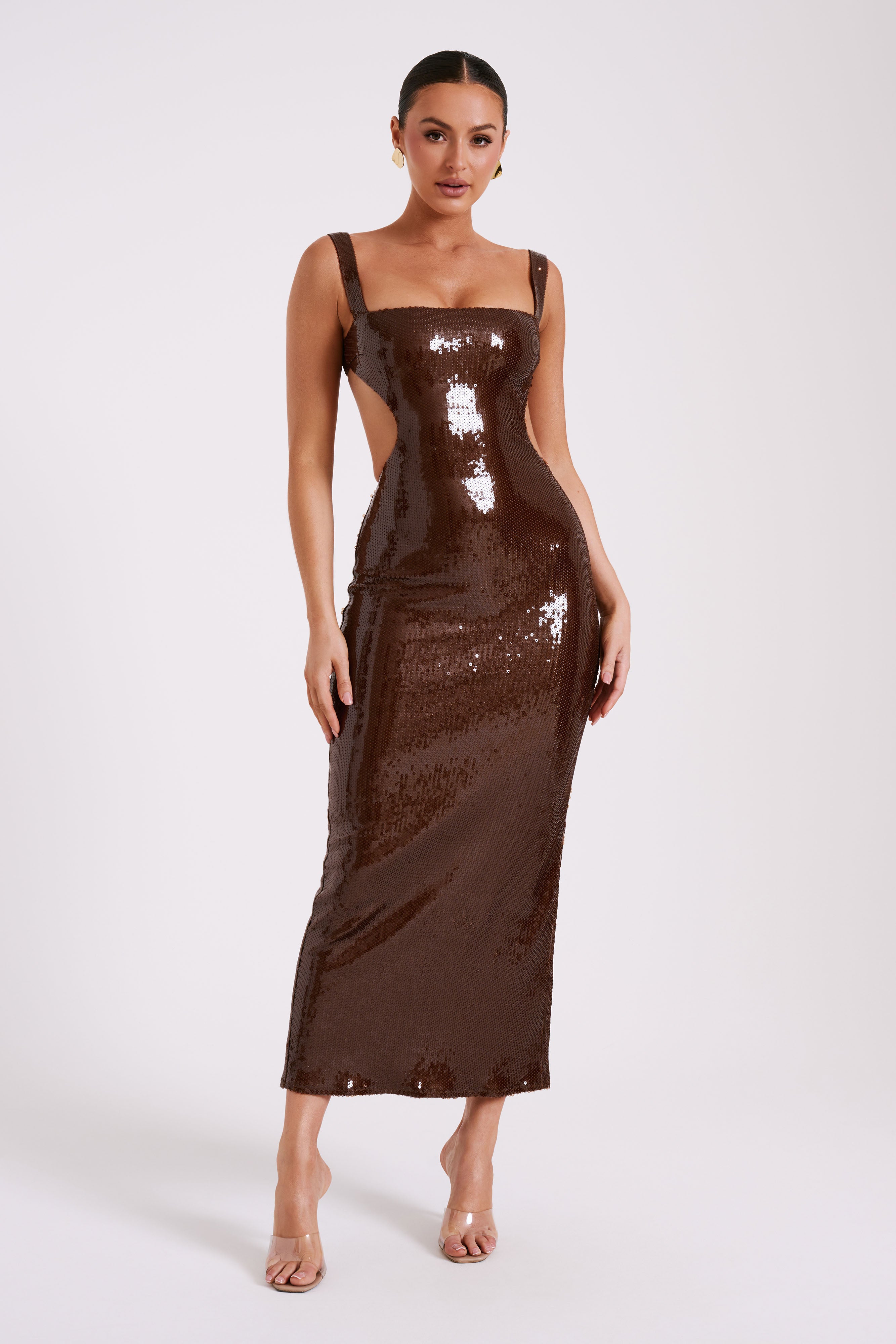 Caramel Silhouette Dress