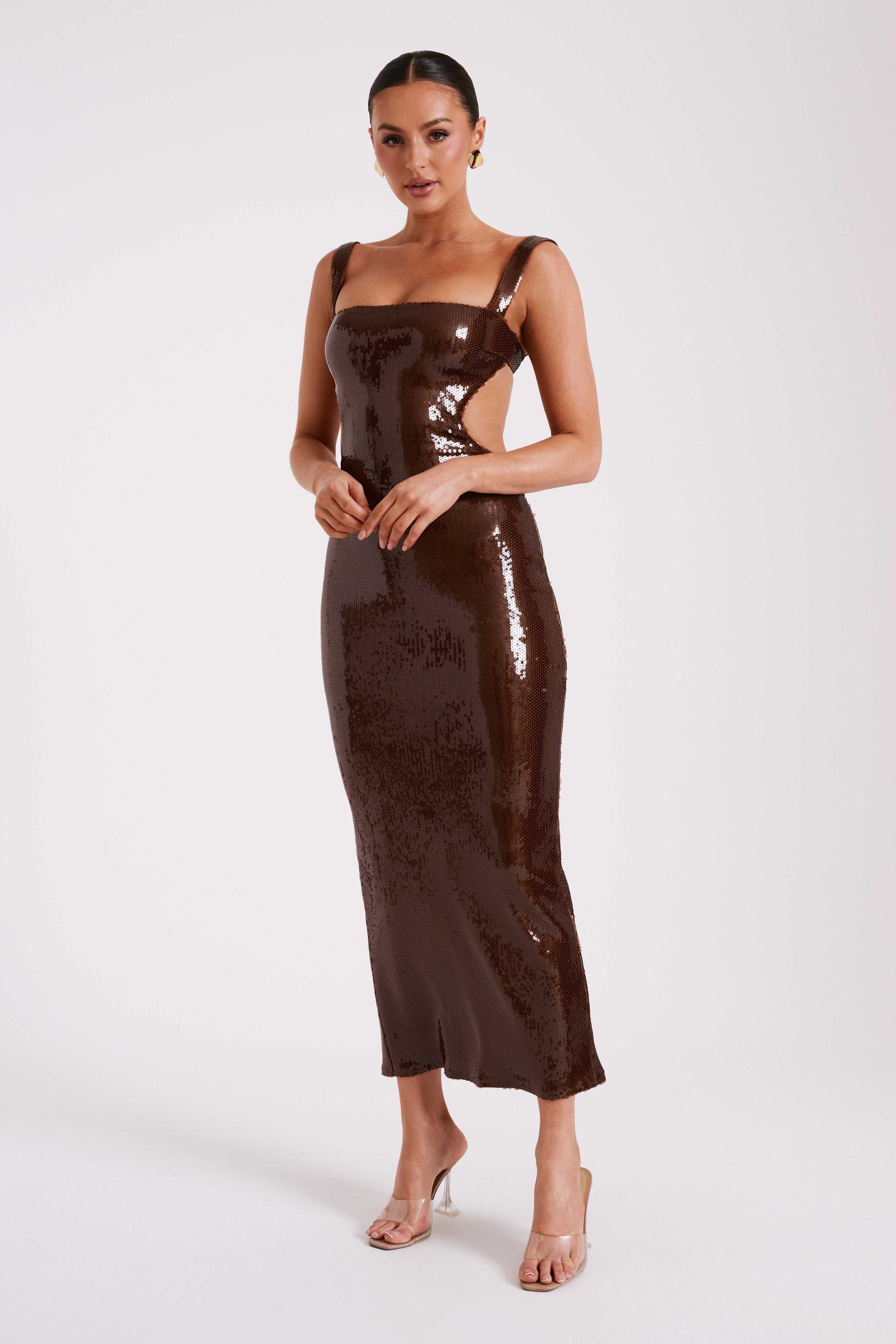 Caramel Silhouette Dress