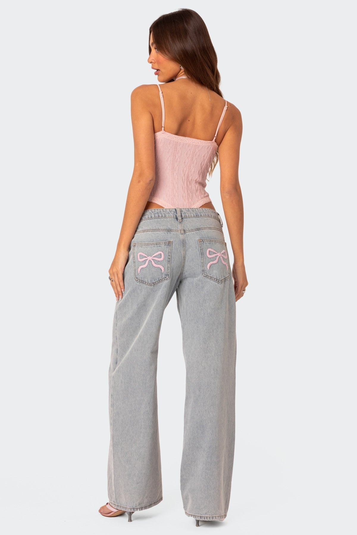 Floral Bow Jeans