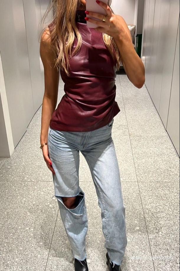 Burgundy Divaya Top